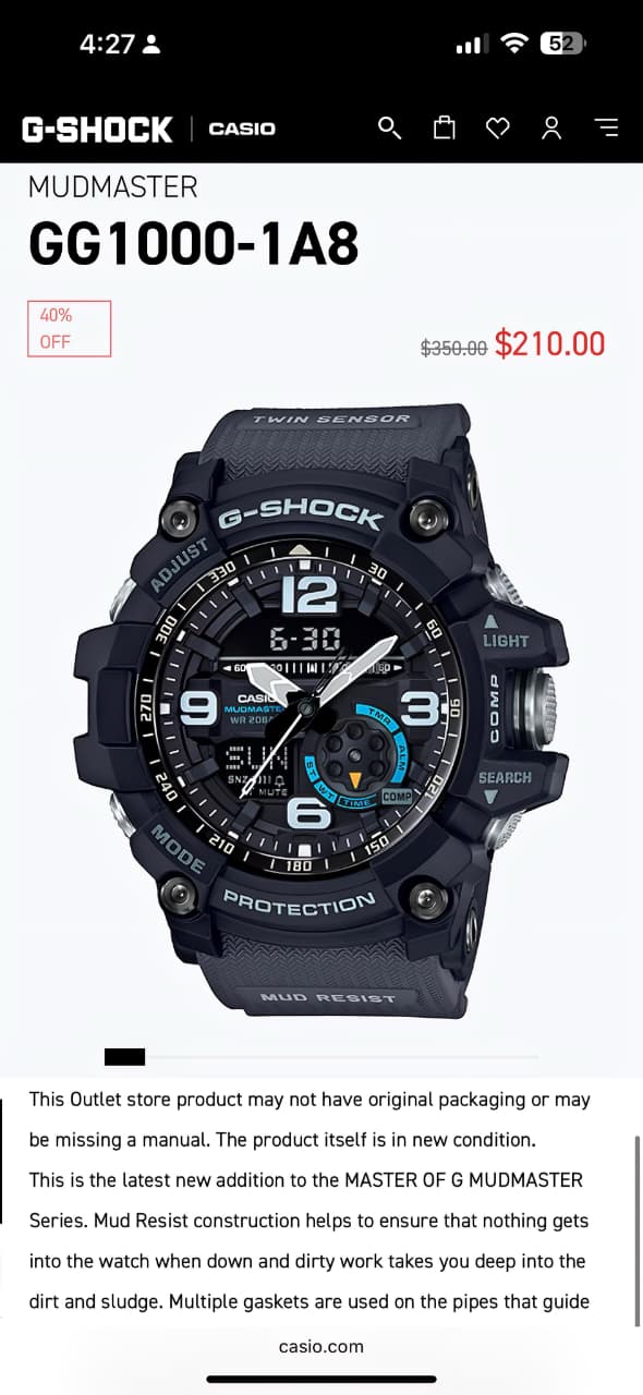 Casio gshock mudmaster