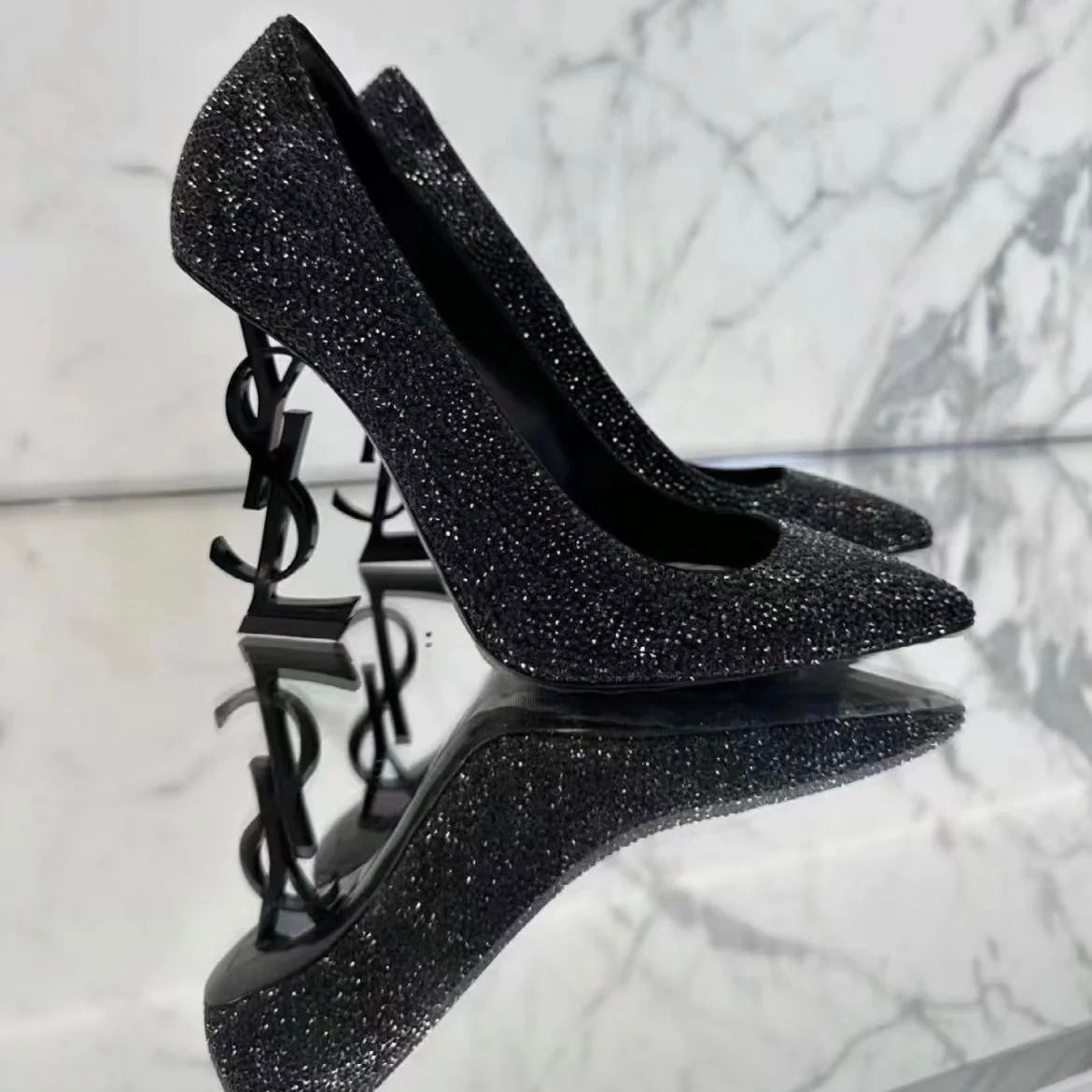 YSL - GLITTERS SIGNATURE HEELS