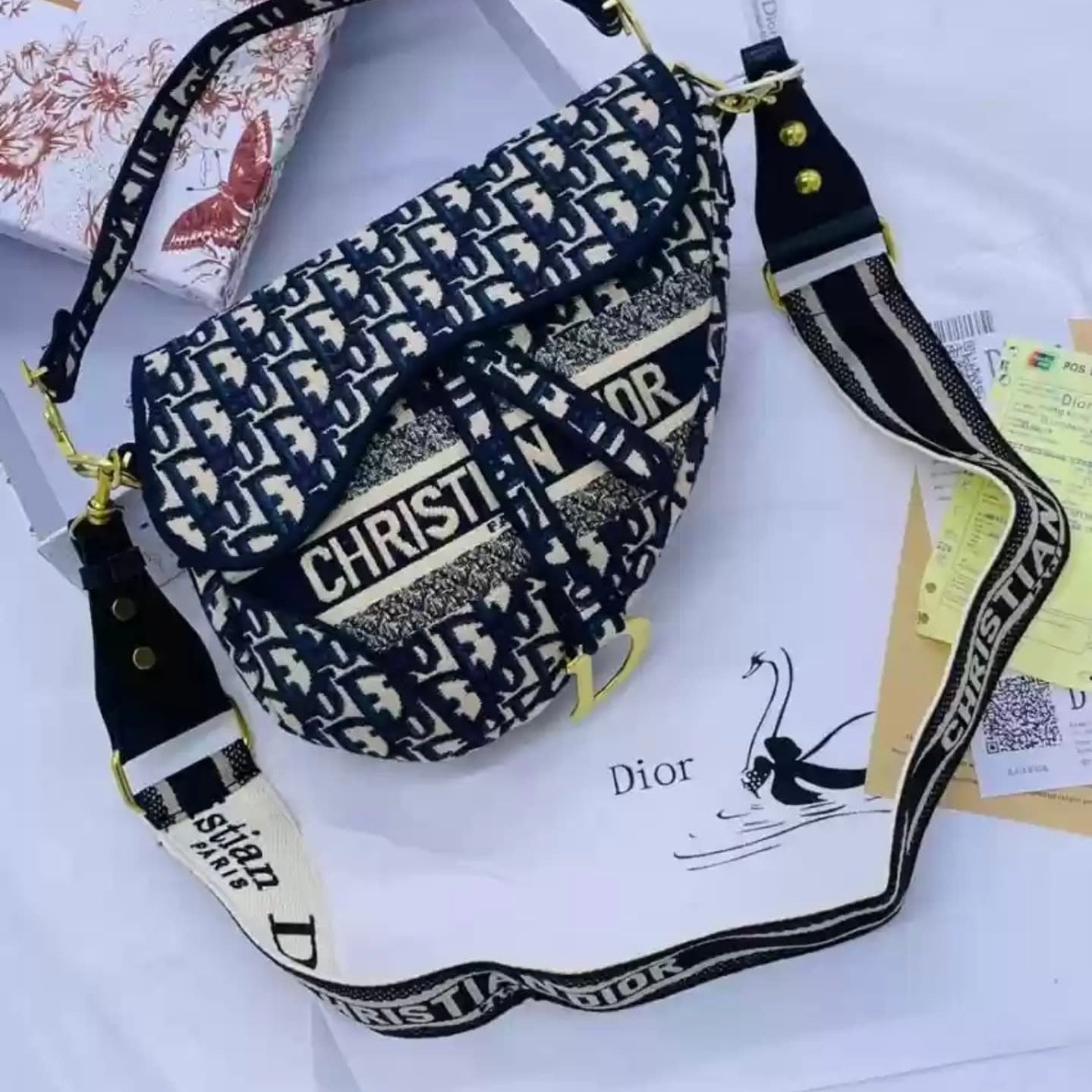 Dior Saddle Shoulder Cum cross body sling bag
