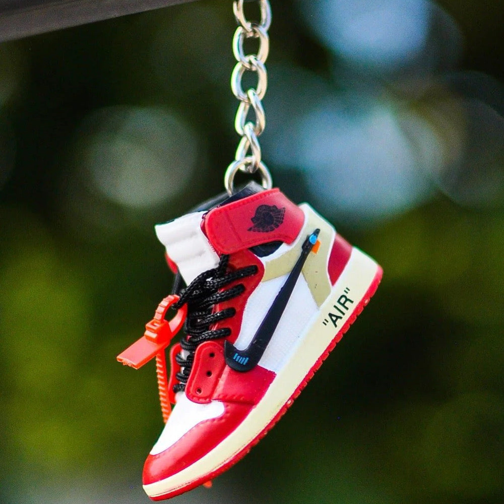 3D Sneaker Keychain AJ1 OFFWhite Chicago