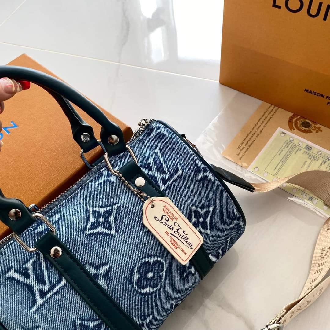 Louis Vuitton Speedy Nano Denim Bag