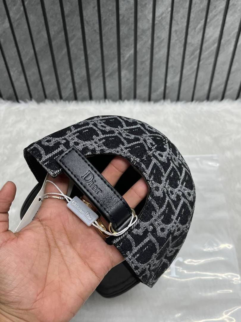 Christian_Dior_All_Black_Premium_Monogram_Unisex_Cap_With_Brand_Polly_Bag