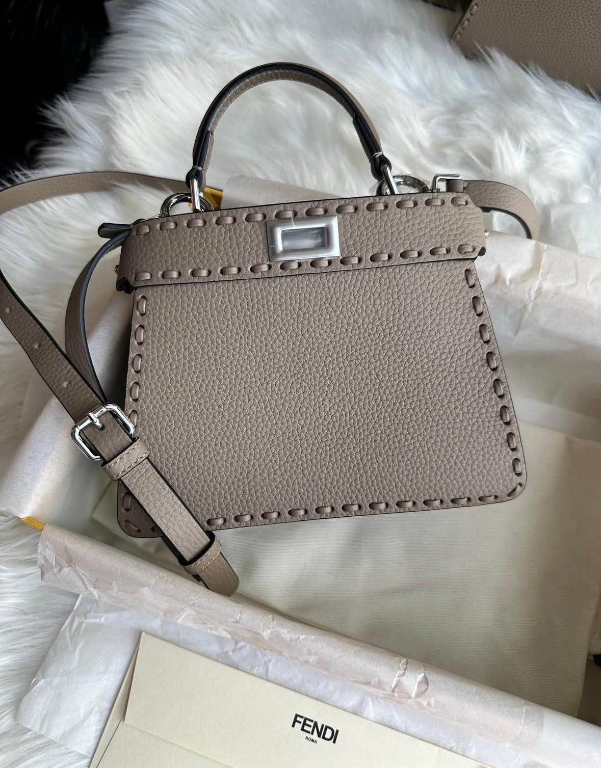Fendi PeekaBoo Mini Hand Bag