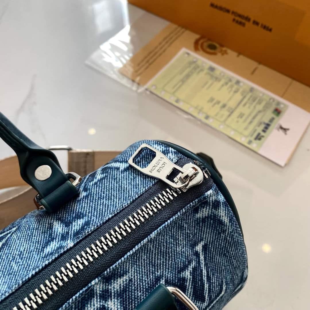Louis Vuitton Speedy Nano Denim Bag