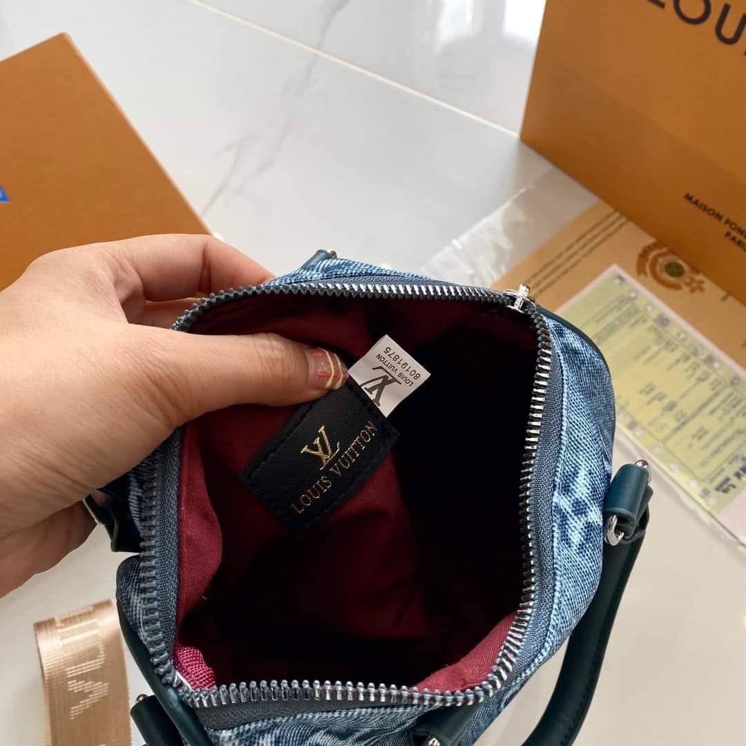 Louis Vuitton Speedy Nano Denim Bag