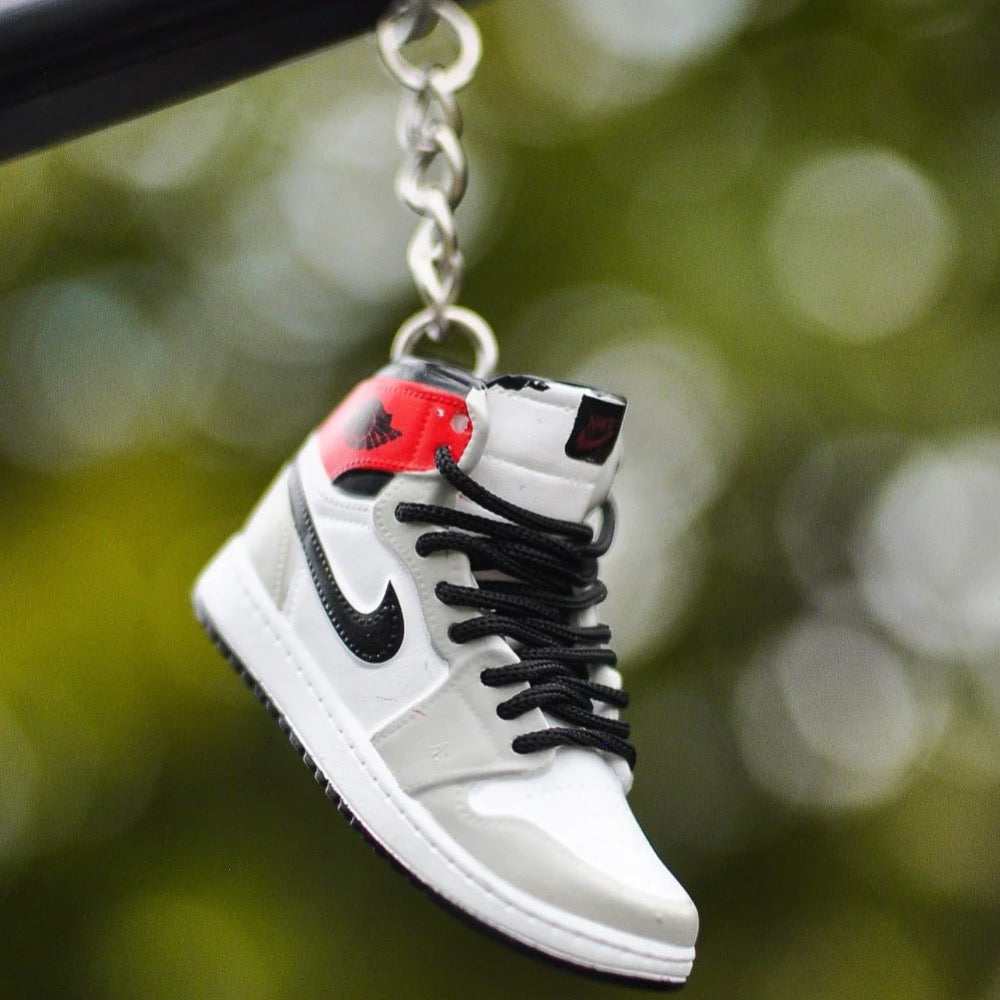 3D Sneaker Keychain AJ1 Smoke Grey High