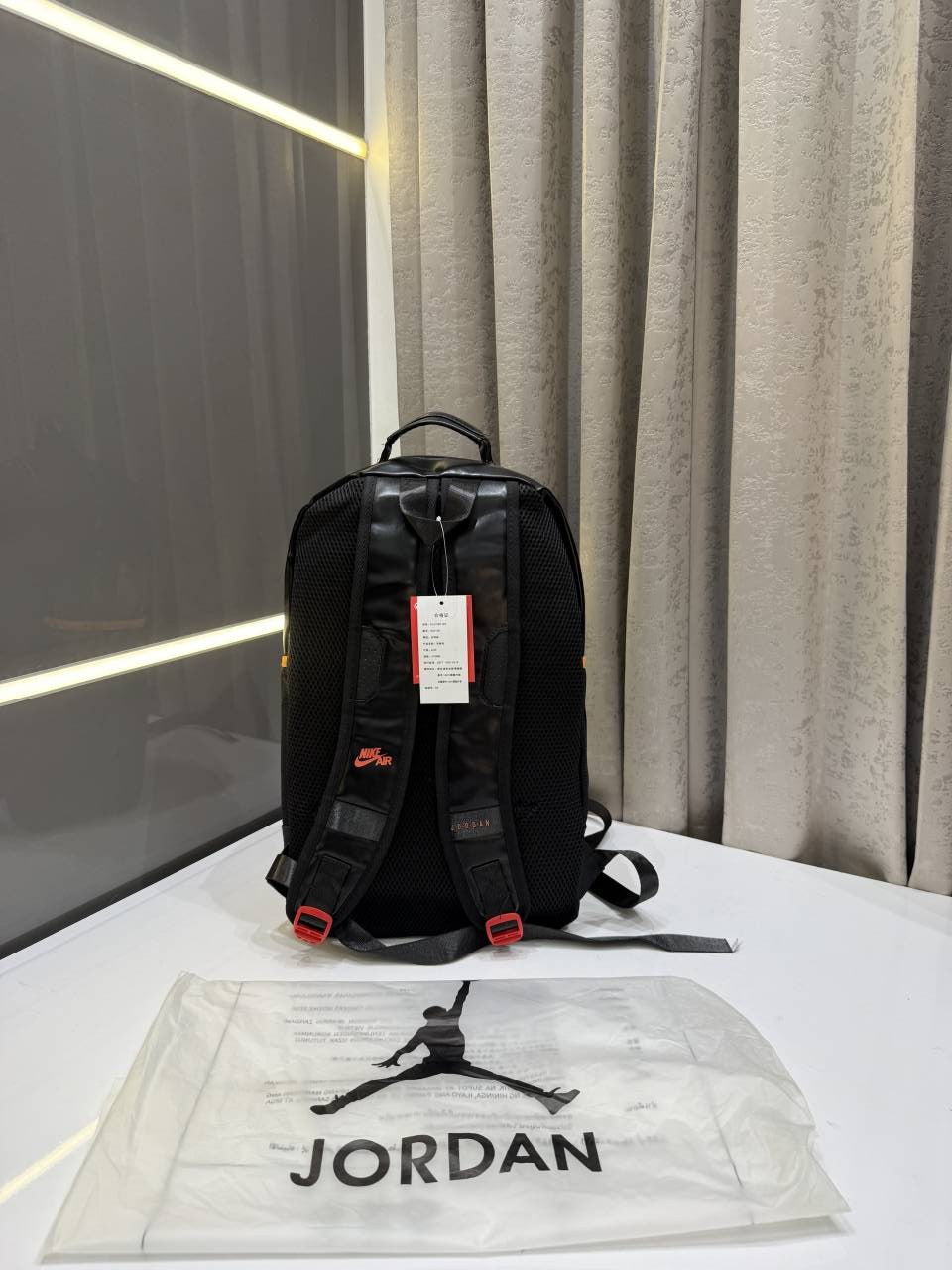 NIKE AIR JORDAN BLACK RETRO 6 BAGPACK PREMIUM WITH NIKE JORDAN PACKING