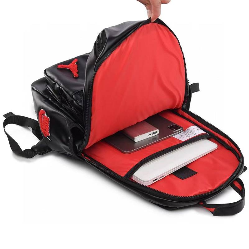AIR JORDAN VARSITY BLACKRED BAGPACK LETTERING THE JUMPAN LOGO PREMIUM