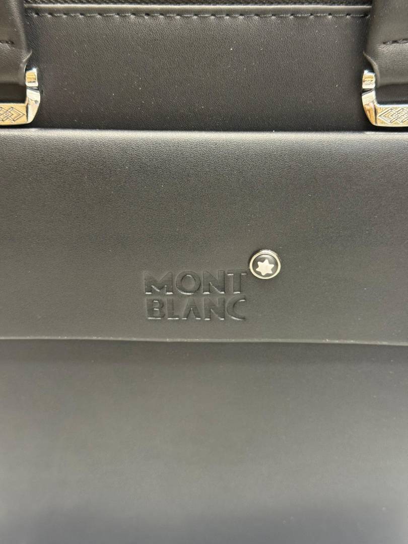 Mont Blanc Flap Premium Quality Laptop Bag With Strap With Two Compartments (Black)