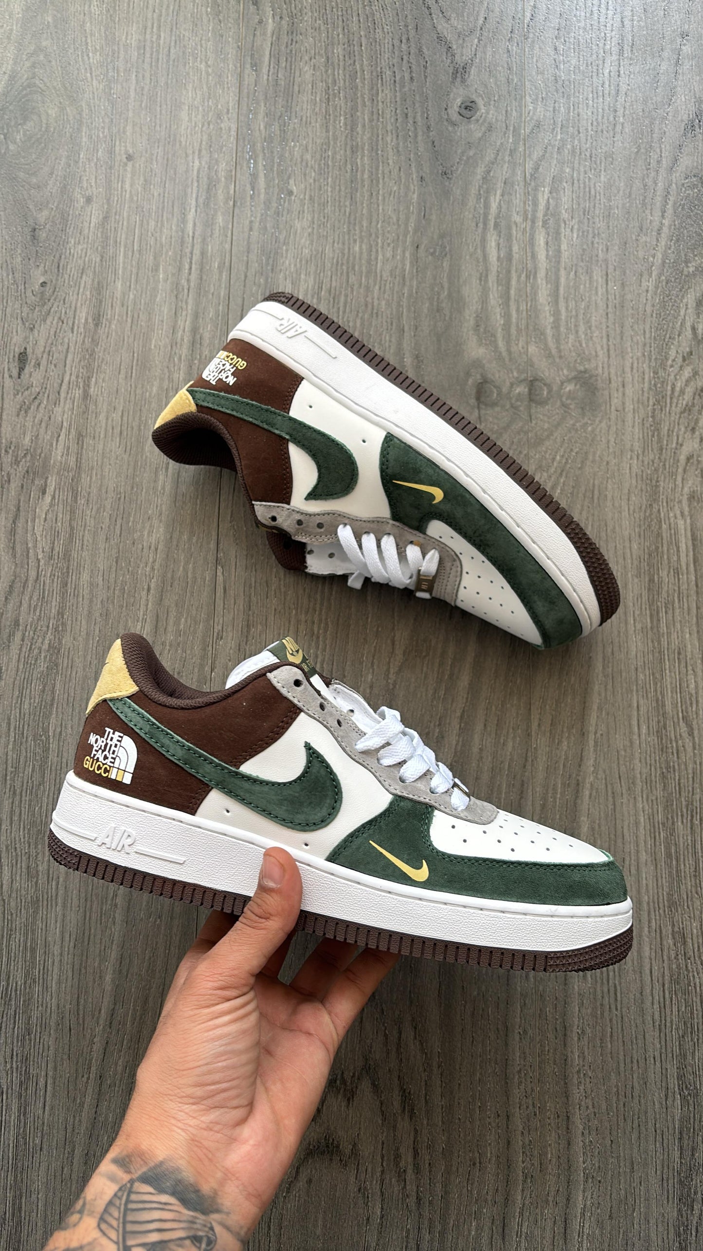 Nike airforce 1 x the north face