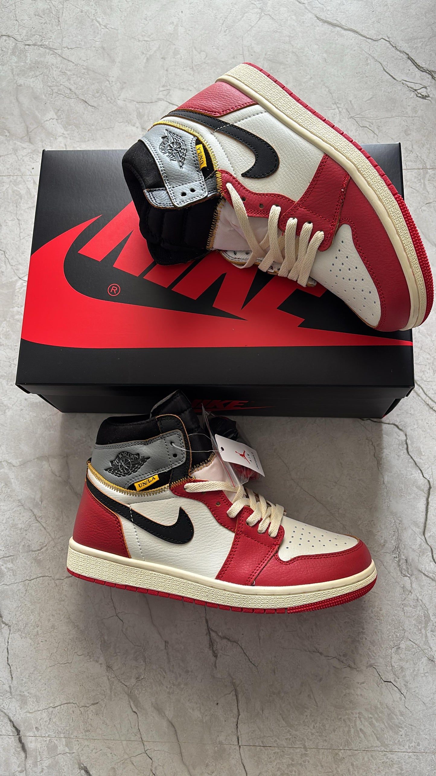 Nike air jordan 1 high retro og sp union la chicago shadow red