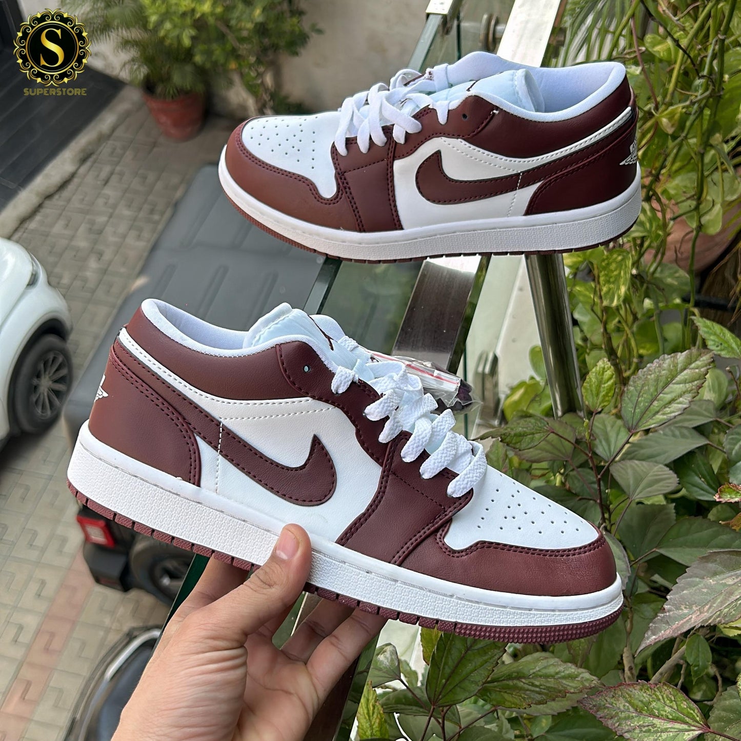 Nike air jordan 1s low bronze/white eclipse