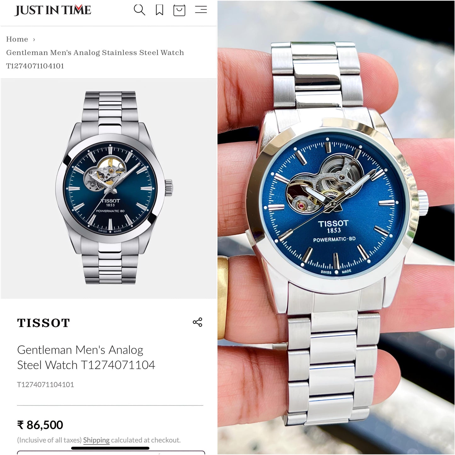 Tissot gentleman powermatic 80