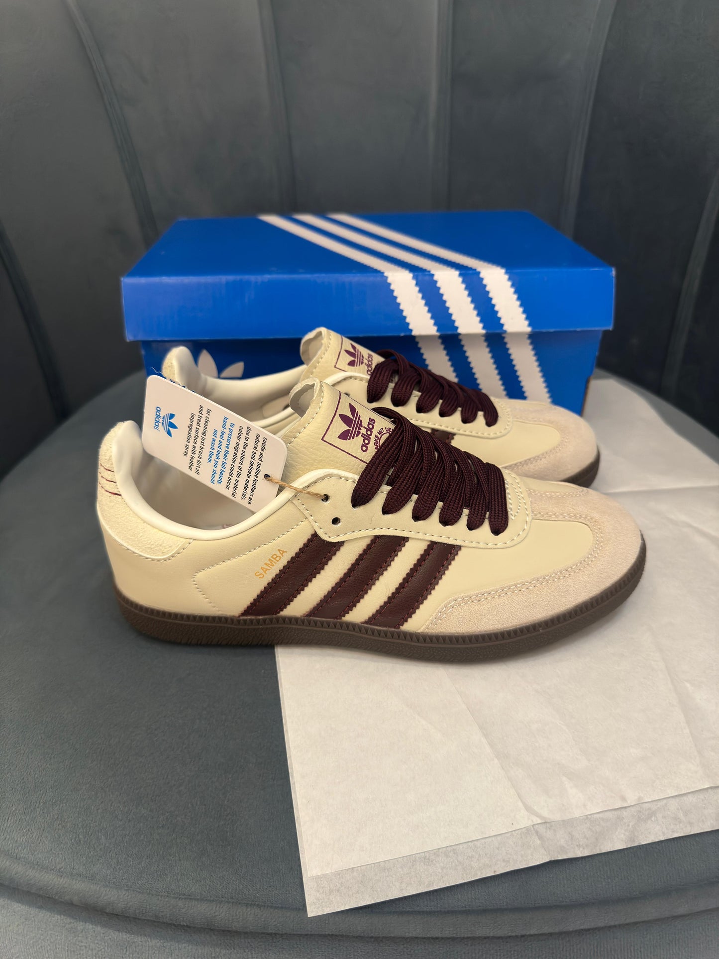Adidas originals samba white maroon