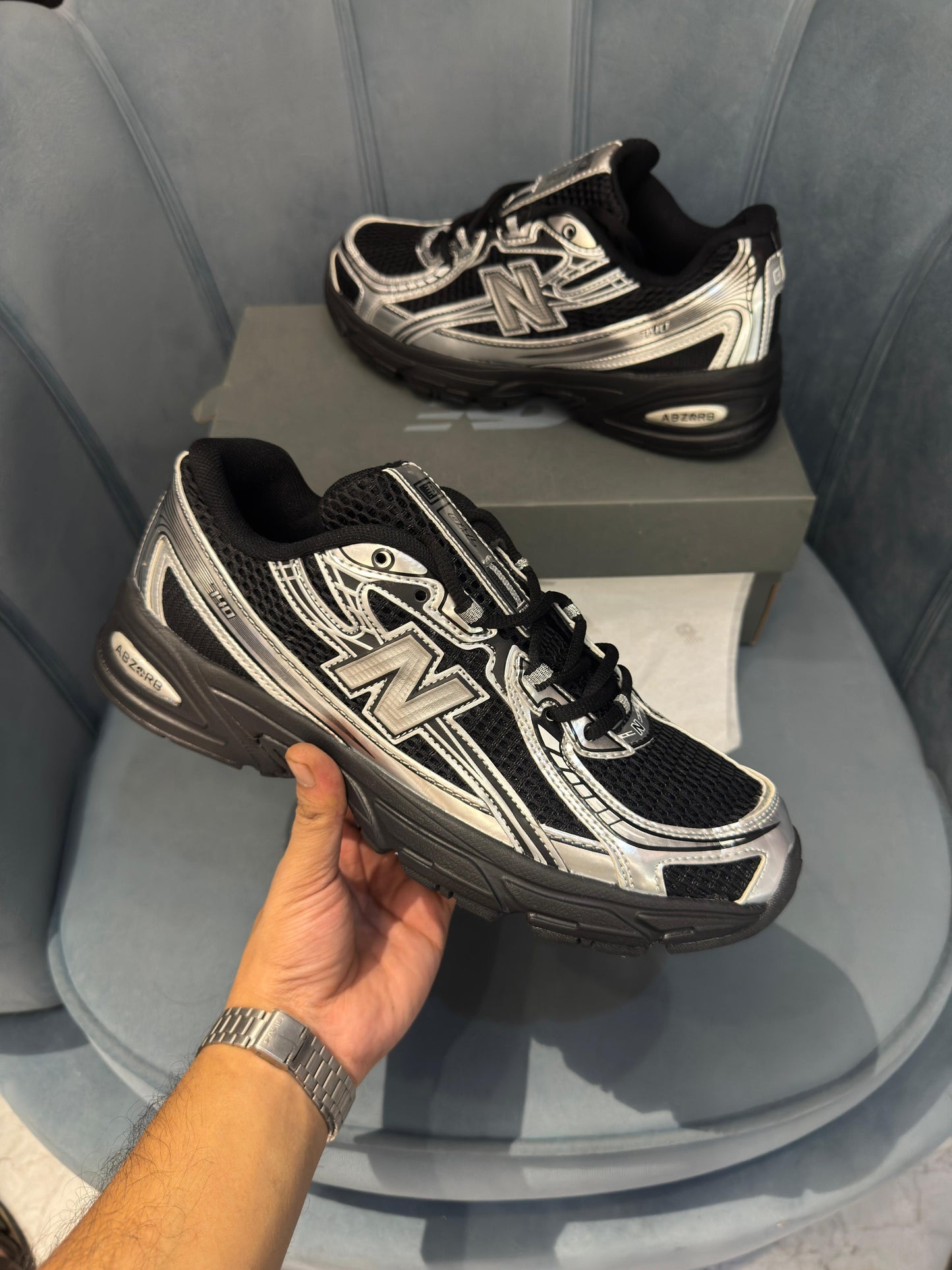 New balance 740 black silver