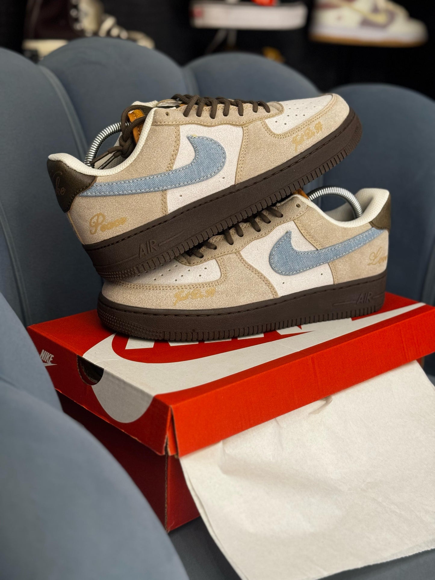 Nike airforce one love and peace