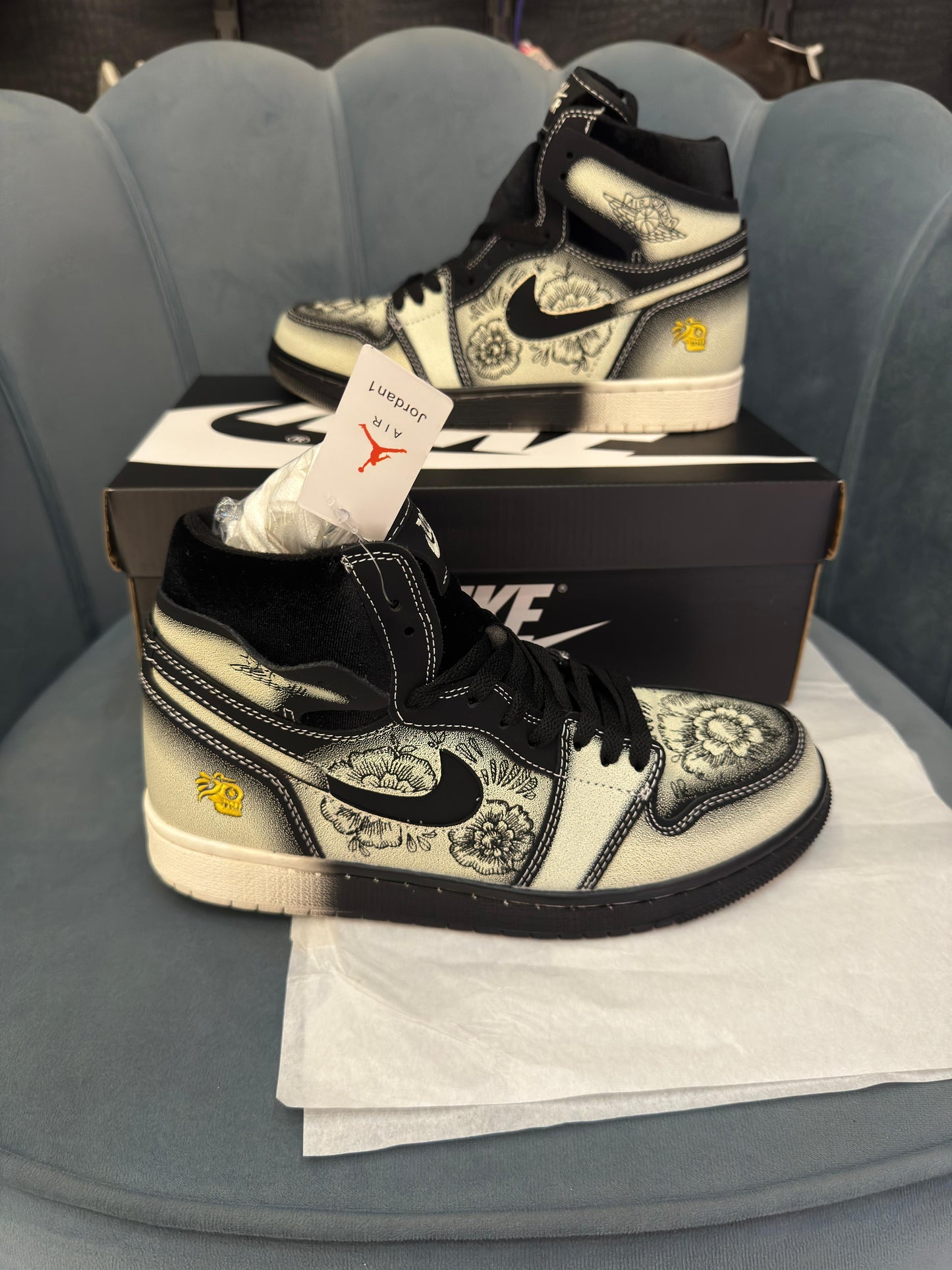 Nike air jordan retro 1 high zoom cmft 2 dia de muertos