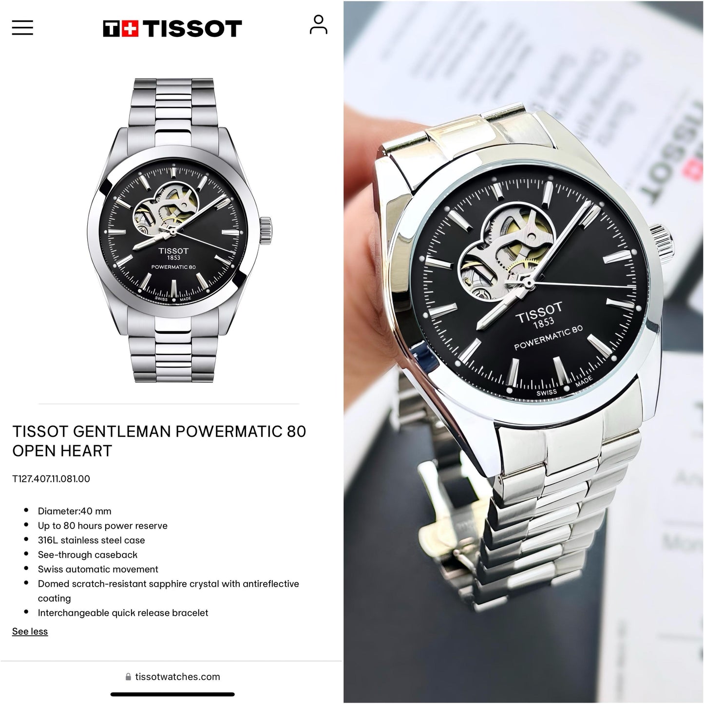 Tissot gentleman powermatic 80