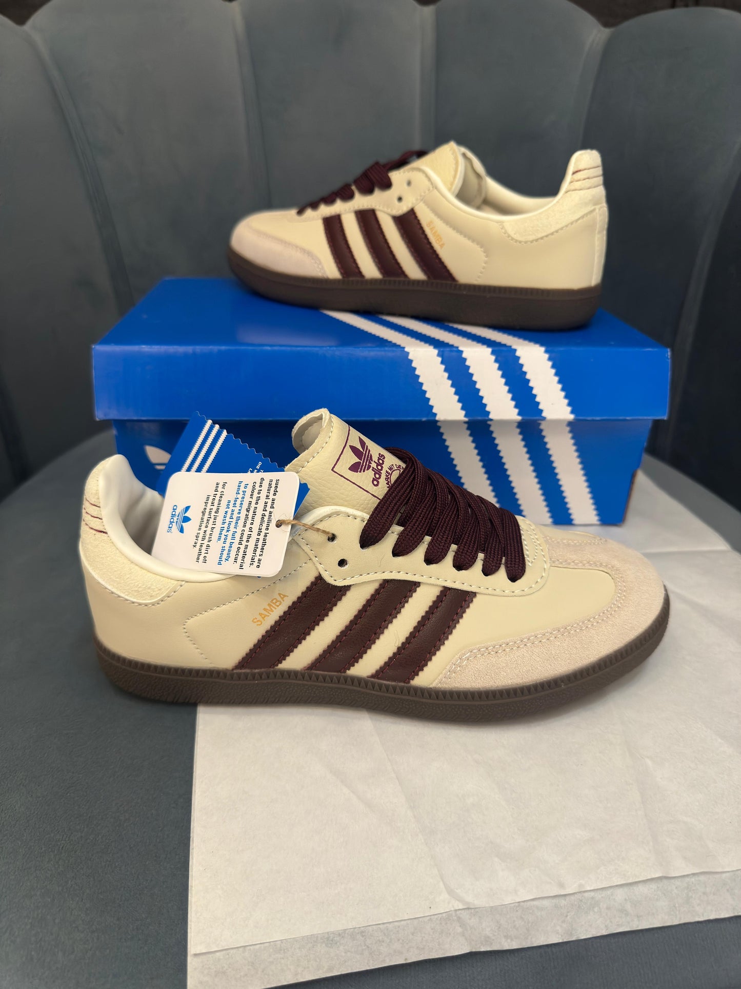 Adidas originals samba white maroon