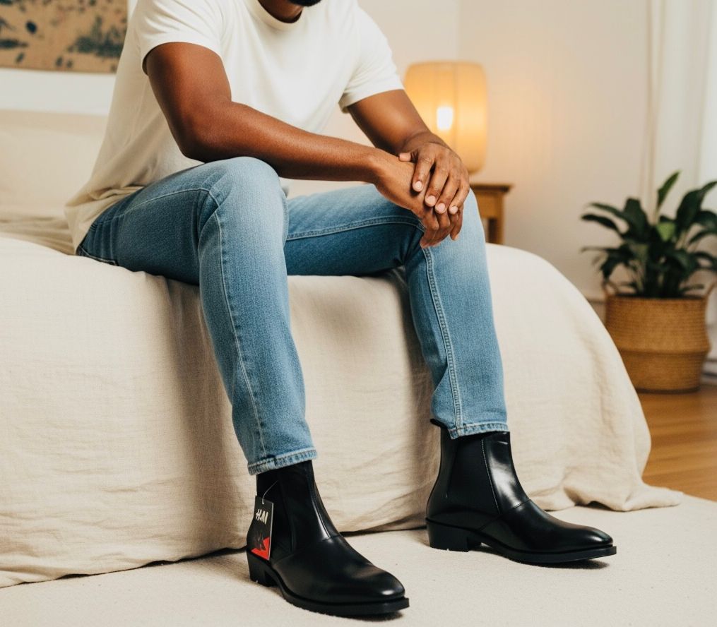 H&m cuban heel chelsea boots