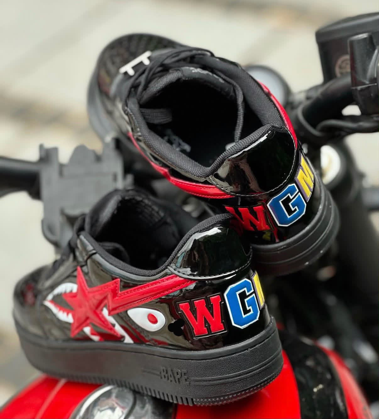 A Bathing ape bape sta os black red