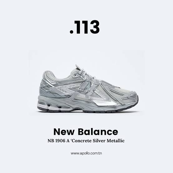 New balance 1906 a concrete silver metallic
