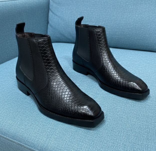 Zara croco chelsea boots