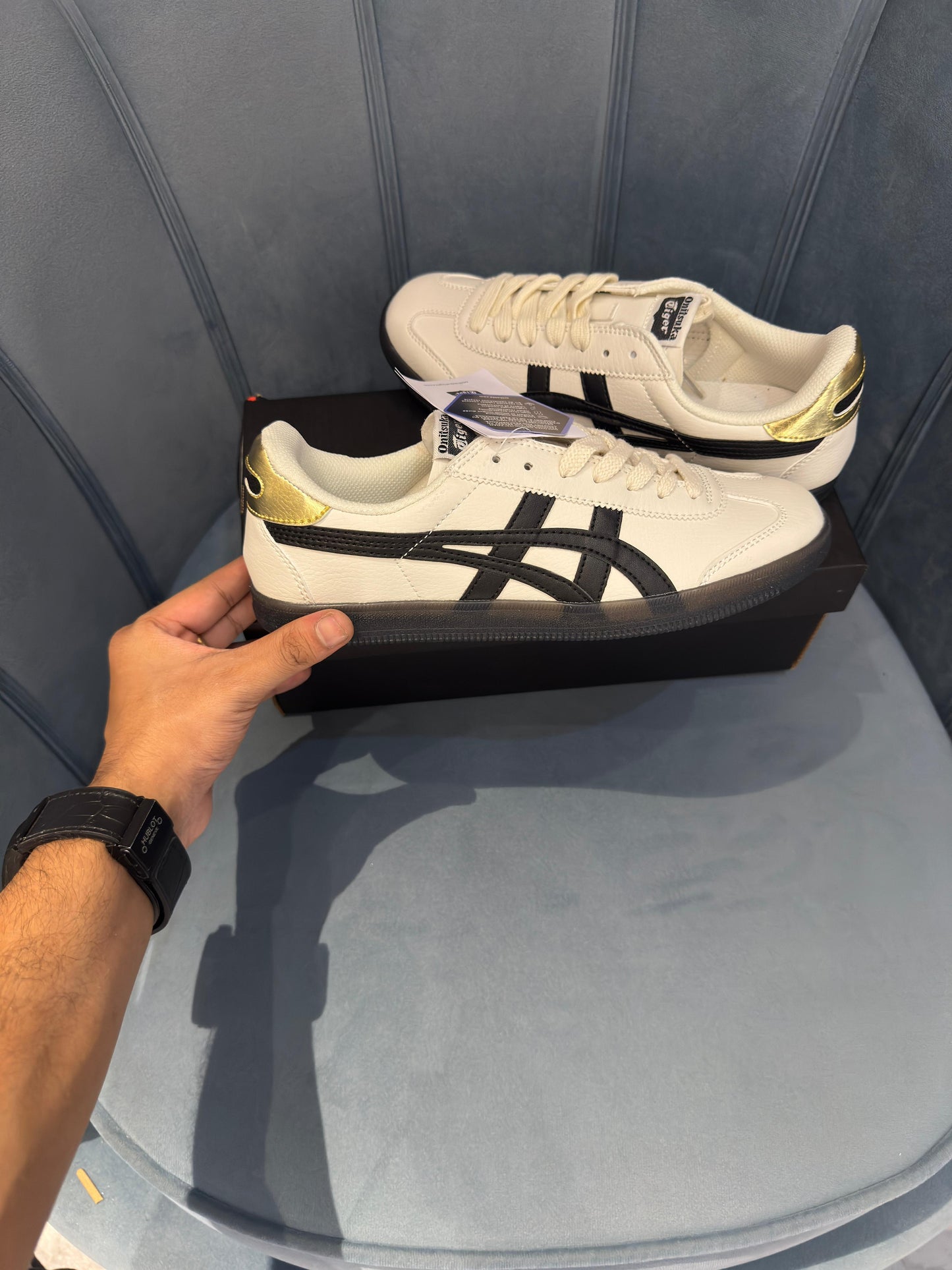 Onitsuka tiger tokuten white black gold