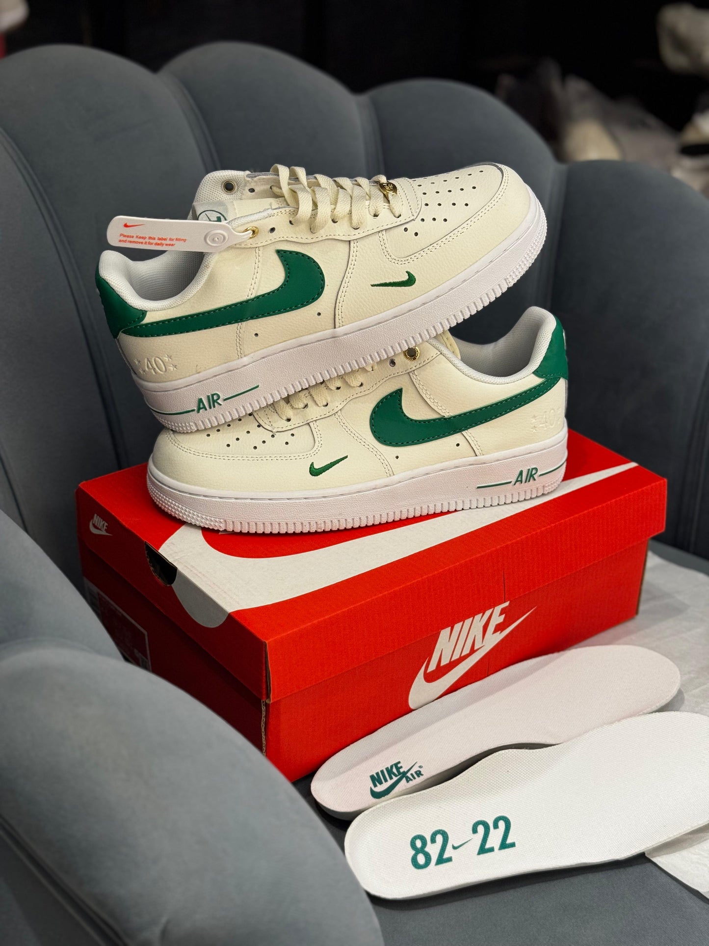 Nike airforce 1 low 07 LV8 40th anniversary sail malachite