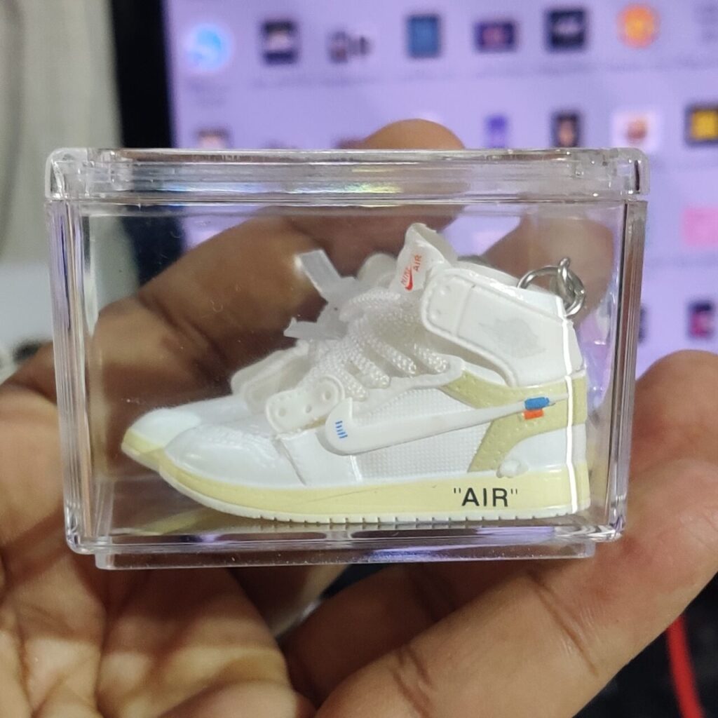 3D Sneaker Keychain With Transparent Box