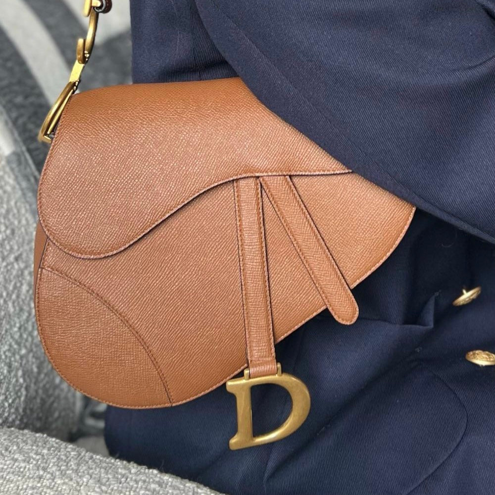 Christian Dior Saddle Leather Bag