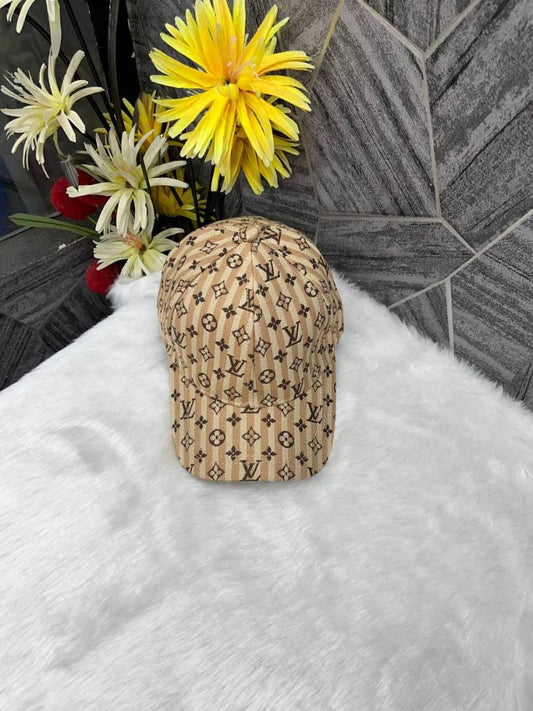 Louis_Vuitton_Beige_All_Over_Monogram_Premium_Unisex_Cap_With_Safety_Box
