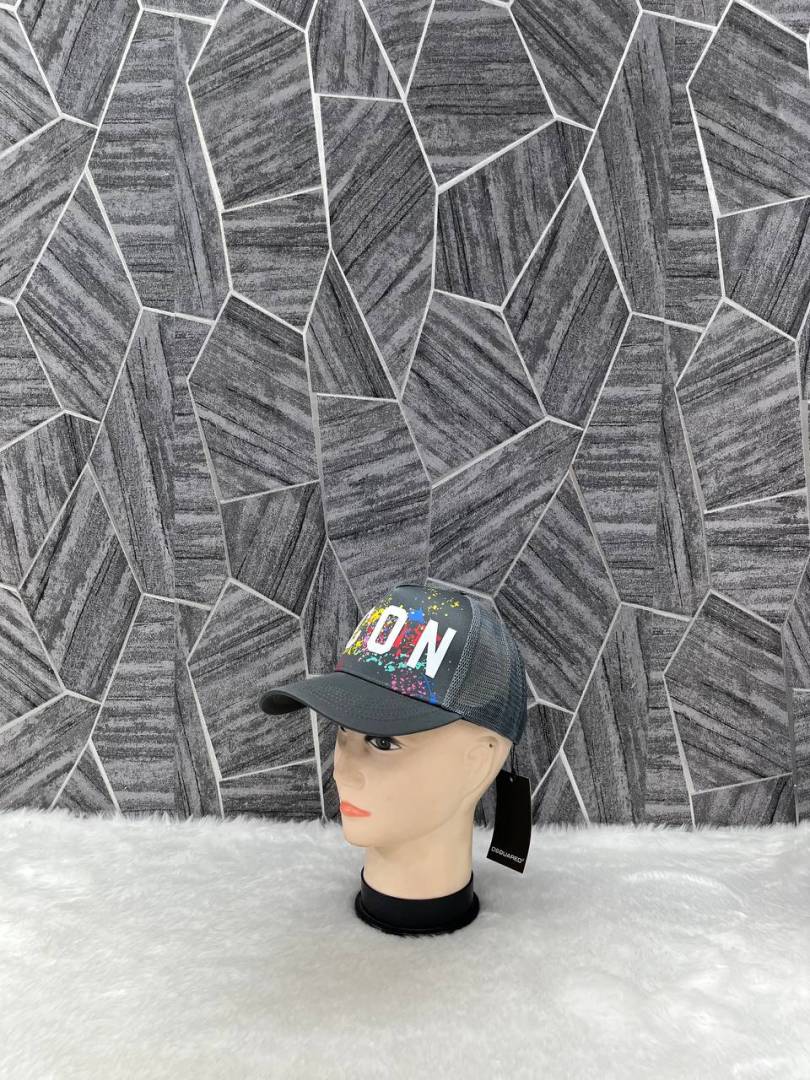 Dsquared_Icon_Splash_Dark_Grey_Premium_Unisex_Cap_With_Safety_Box