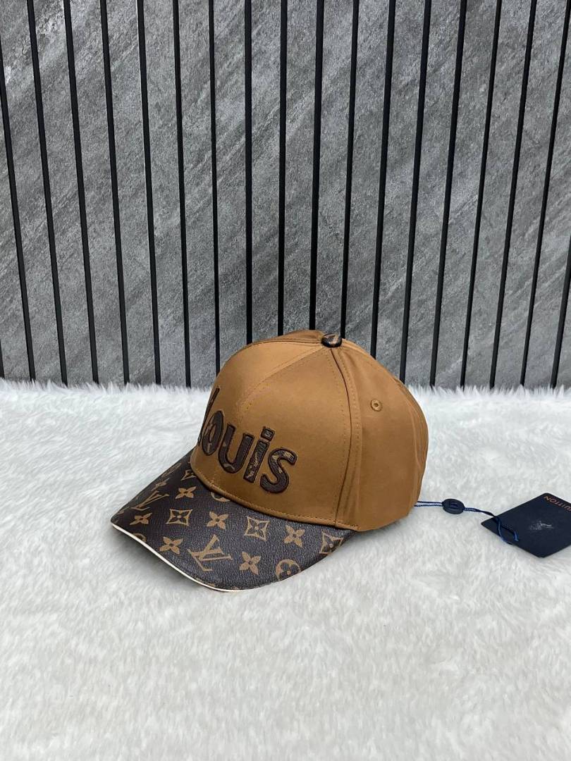 Louis_Vuitton_Flower_Monogram_Front_Logo_Brown_Premium_Unisex_Cap_With_Safety_Box