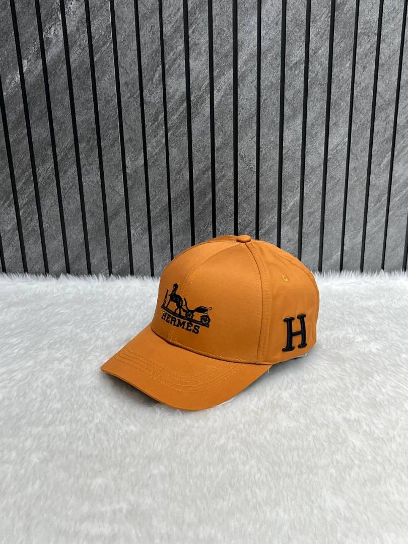 Hermes_Front_Logo_Camel_Premium_Unisex_Cap_With_Safety_Box