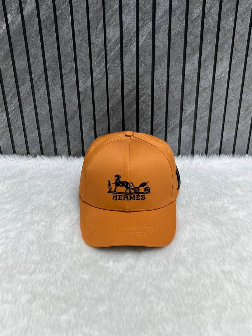 Hermes_Front_Logo_Camel_Premium_Unisex_Cap_With_Safety_Box