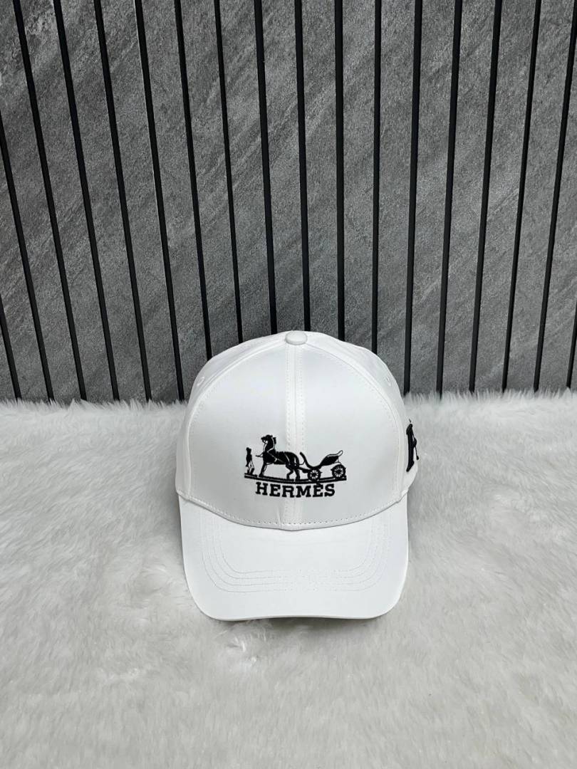 Hermes_Front_Logo_White_Premium_Unisex_Cap_With_Safety_Box