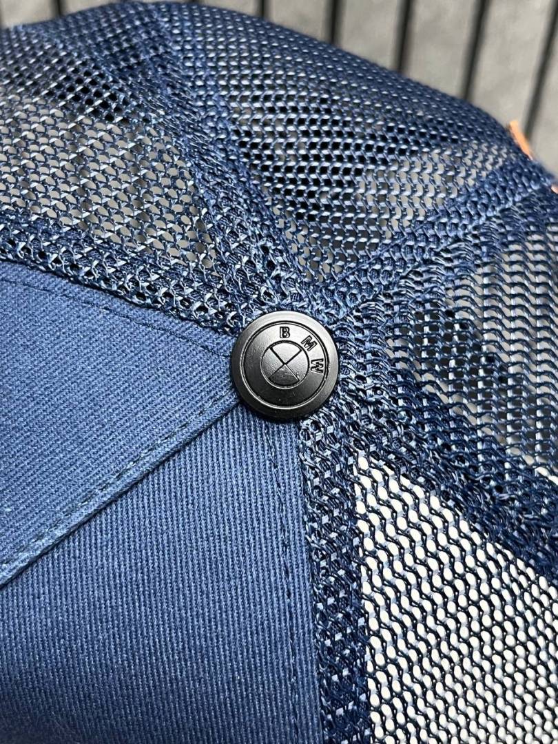 Bmw Motorsport Navy Blue Sports Premium Unisex Trucket Hat With Safety Box