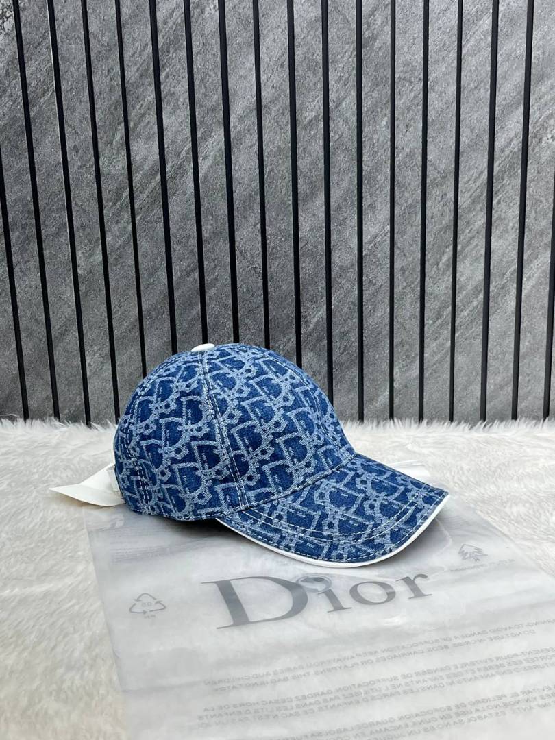 Christian_Dior_All_Denim_Monogram_Premium_Unisex_Cap_With_Brand_Polly_Bag