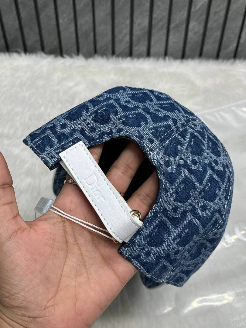Christian_Dior_All_Denim_Monogram_Premium_Unisex_Cap_With_Brand_Polly_Bag