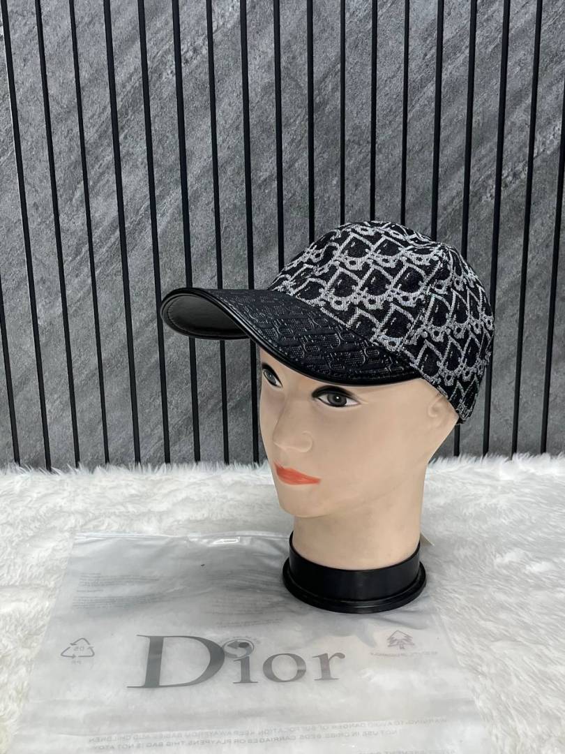 Christian_Dior_All_Black_Premium_Monogram_Unisex_Cap_With_Brand_Polly_Bag