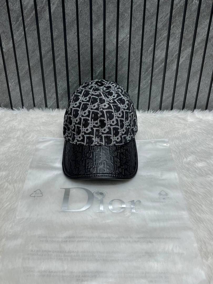 Christian_Dior_All_Black_Premium_Monogram_Unisex_Cap_With_Brand_Polly_Bag