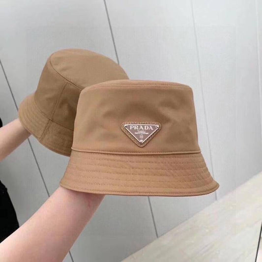 Prada_Nylon_Premium_Unisex_Beige_Bucket_Hat_With_Safety_Box