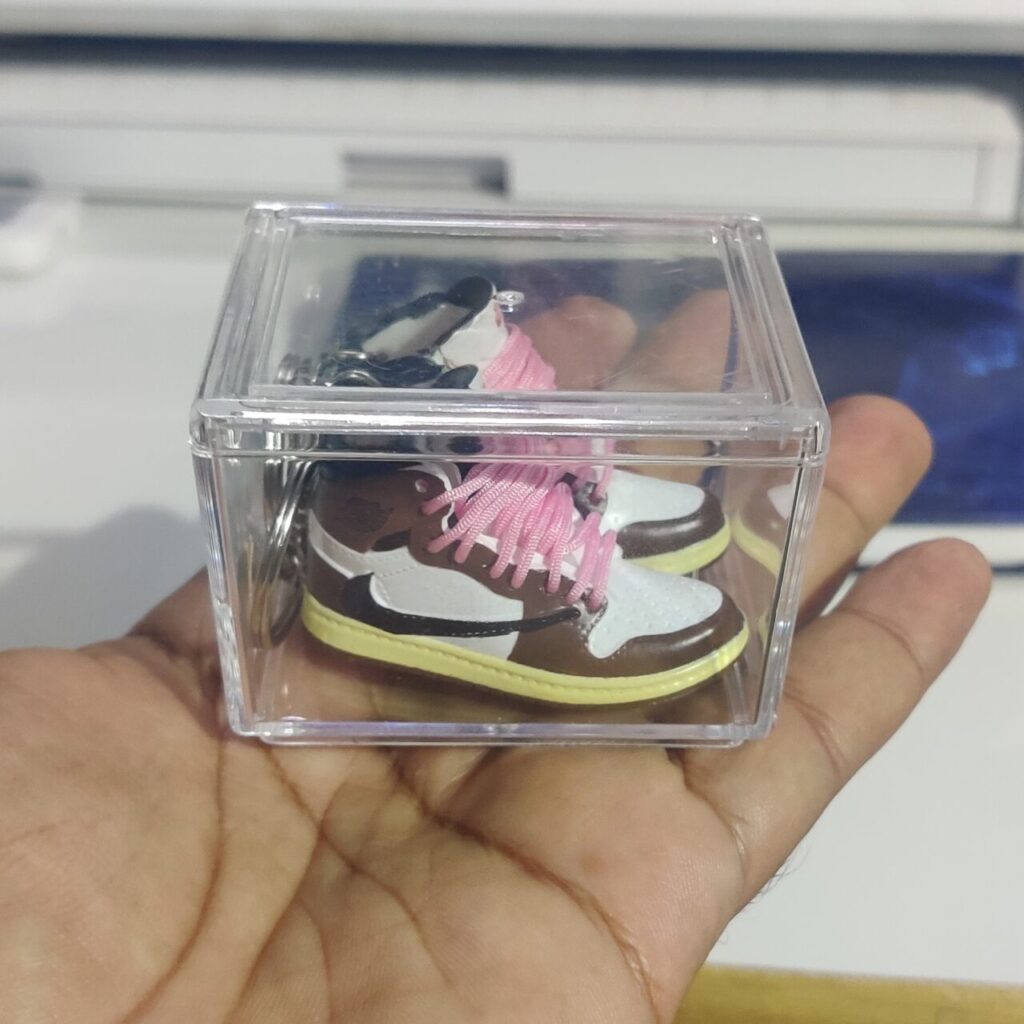 3D Sneaker Keychain With Transparent Box