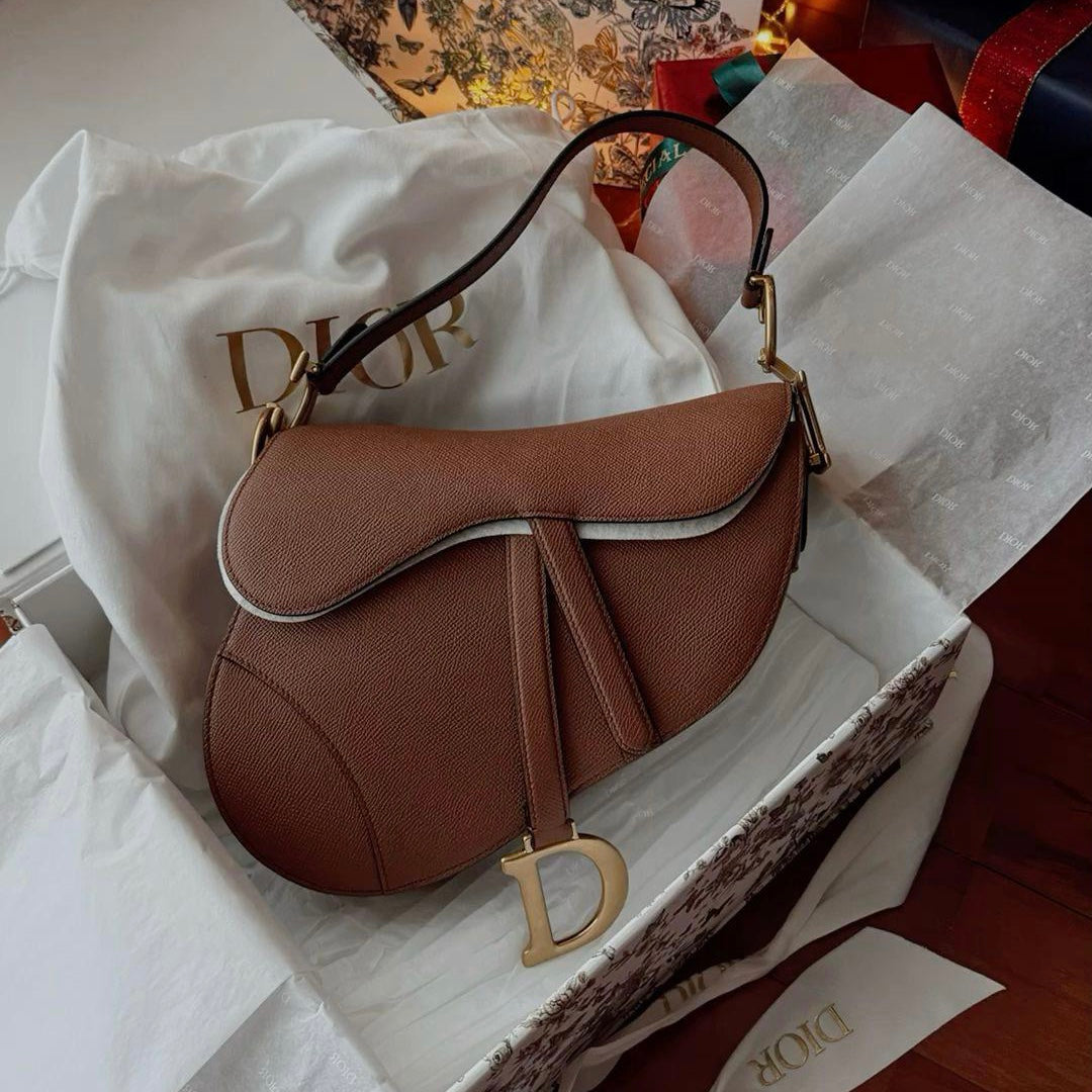 Christian Dior Saddle Leather Bag