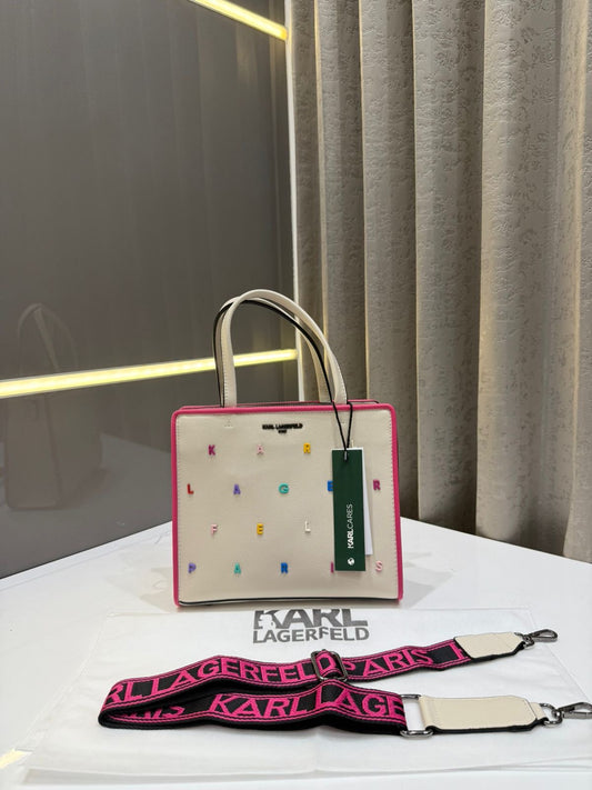 Karl Lagerfield White Bag