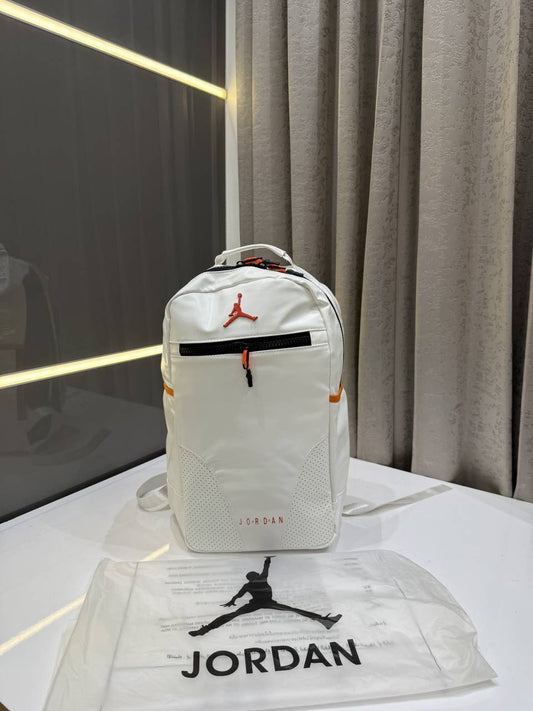 NIKE AIR JORDAN WHITE RETRO 6 BAGPACK PREMIUM WITH NIKE JORDAN PACKING