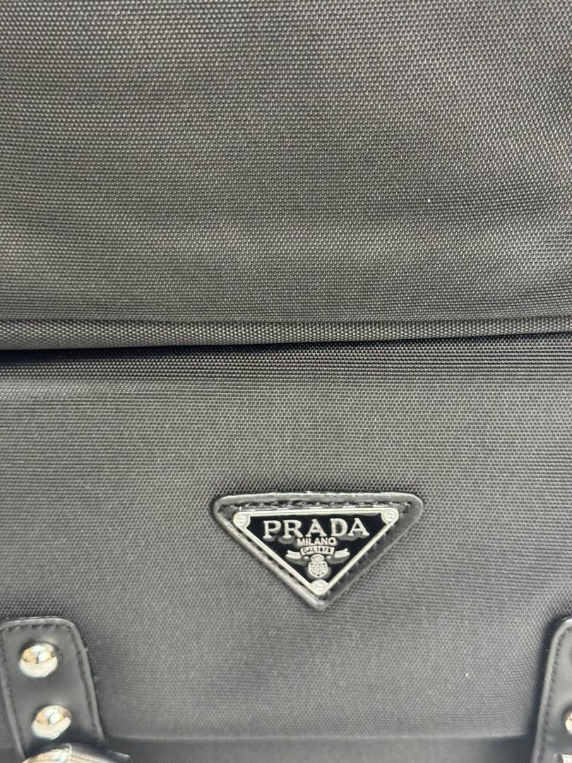 Prada Saffiano Re-Nylon Unisex Backpack (2022-Black)