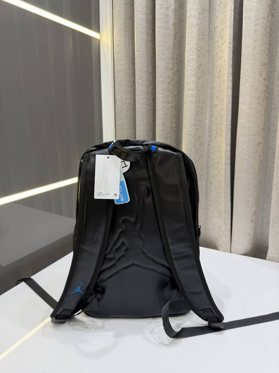 AIR JORDAN VARSITY BLACKBLUE BAGPACK LETTERING THE JUMPAN LOGO PREMIUM
