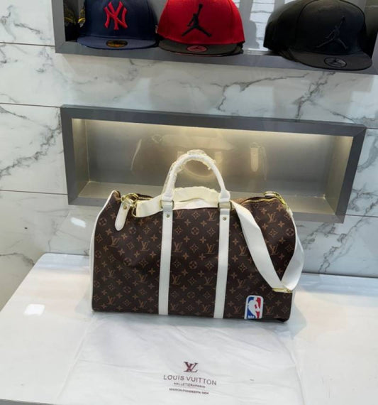 Louis Vuitton Brown NBA Edition Monogram Premium Travel Duffel Bag